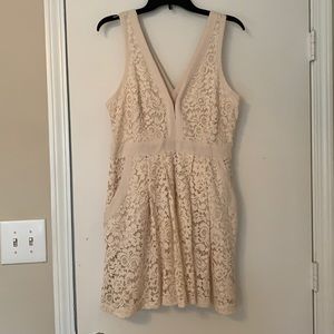 Free People Lace Ivory Dress with Pockets